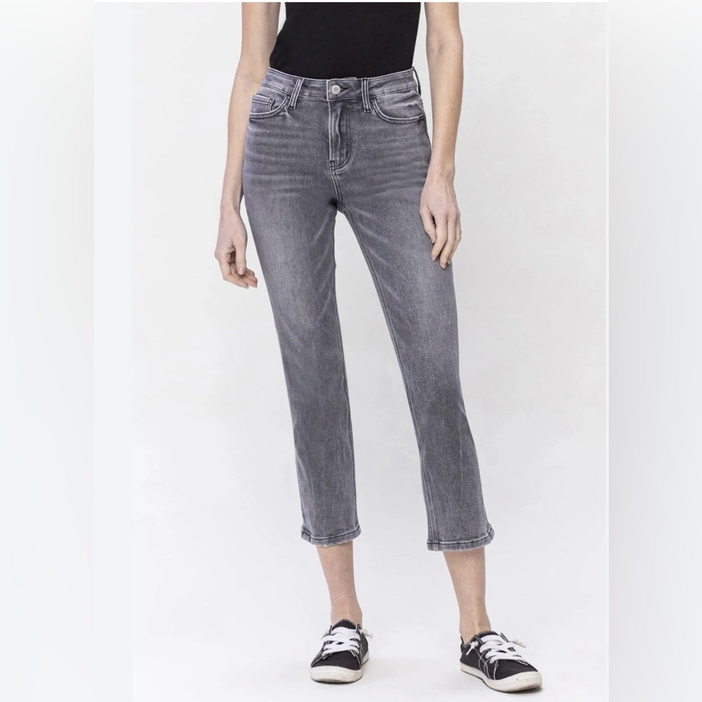 NWT Vervet Swish High Rise Slim Straight Crop Size 28 Women’s Lightwash